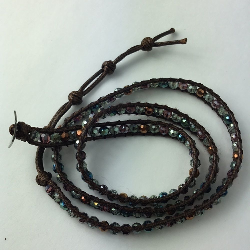 NEW Katie Soleil brown teal Wrap Bracelet - Picture 3 of 6